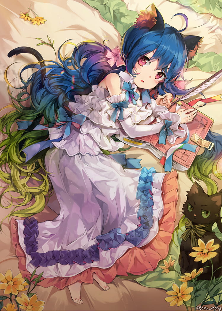 id=66489899,黑猫与少女特辑,动漫女生图片,动漫黑猫图片
