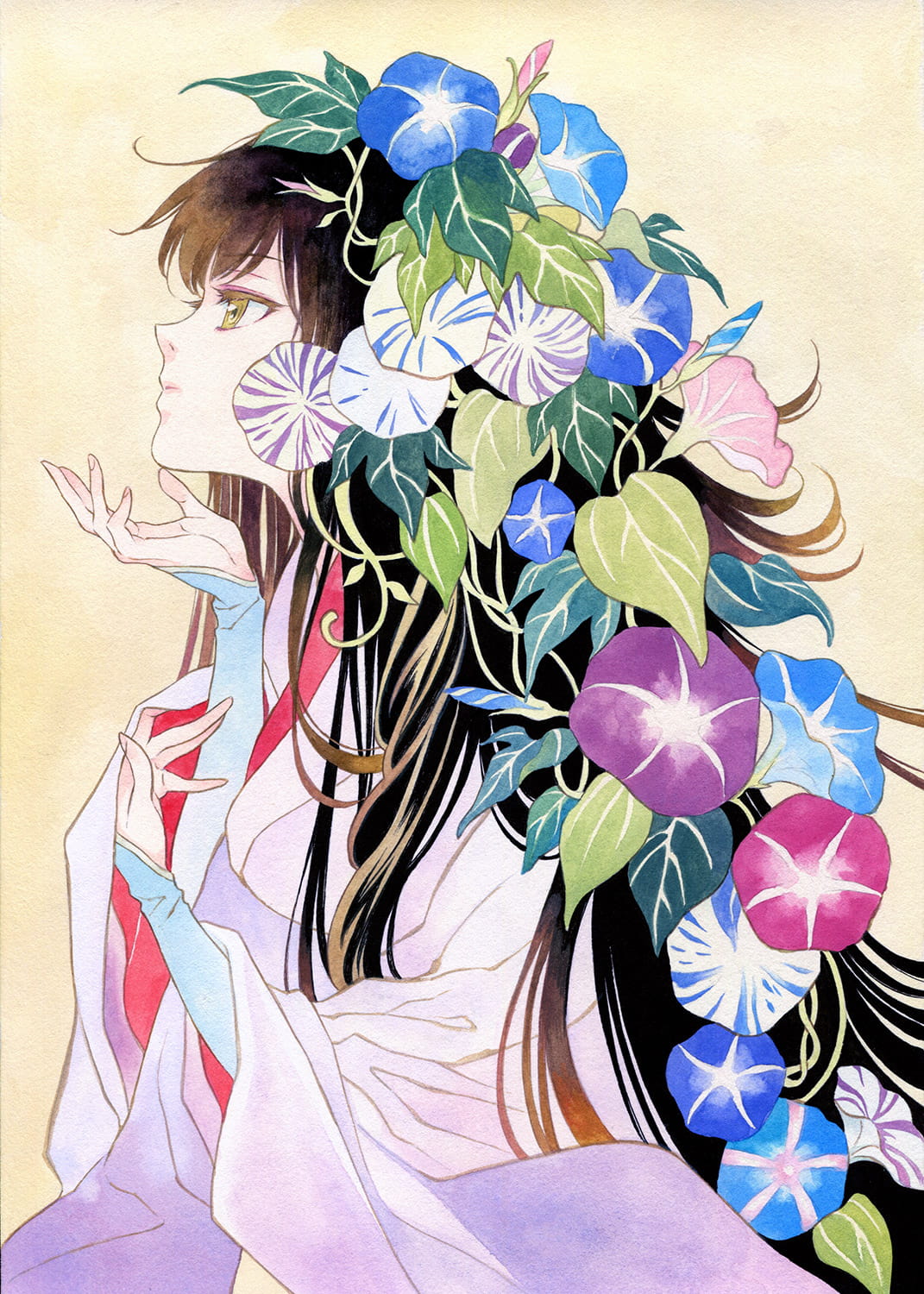 id=58028905,唯美图片壁纸,动漫女生图片,牵牛花少女