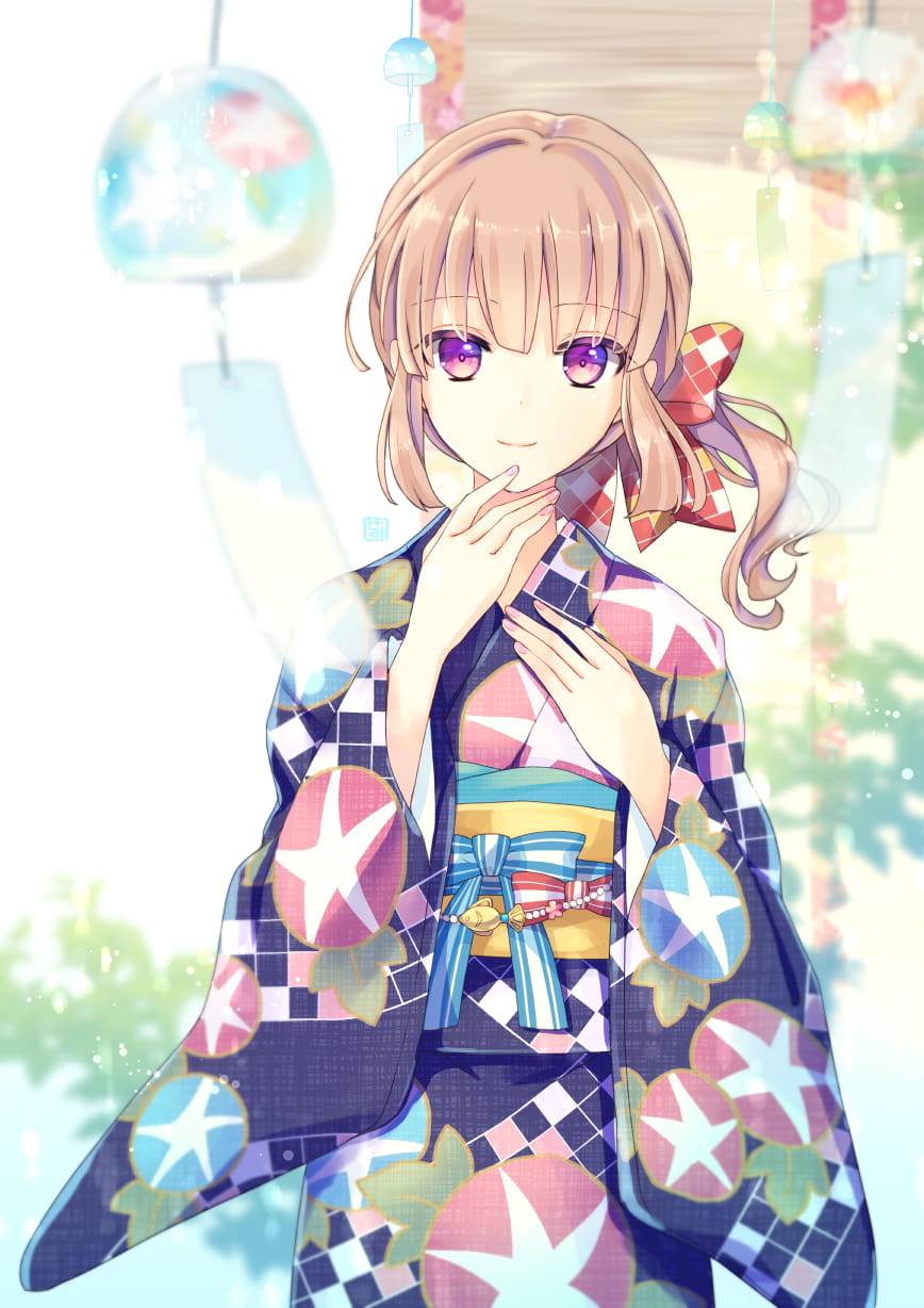 id=64208059,唯美图片壁纸,动漫女生图片,牵牛花少女