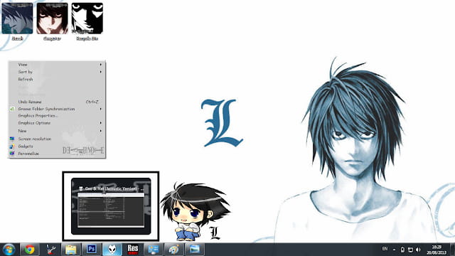 L,死亡笔记,Windows7