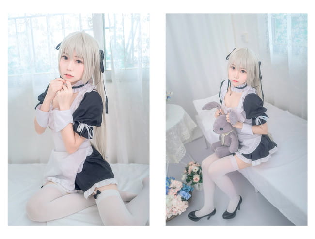 缘之空,穹妹,女仆,白丝,腿控,cosplay