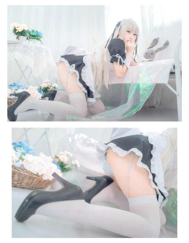 缘之空,穹妹,女仆,白丝,腿控,cosplay