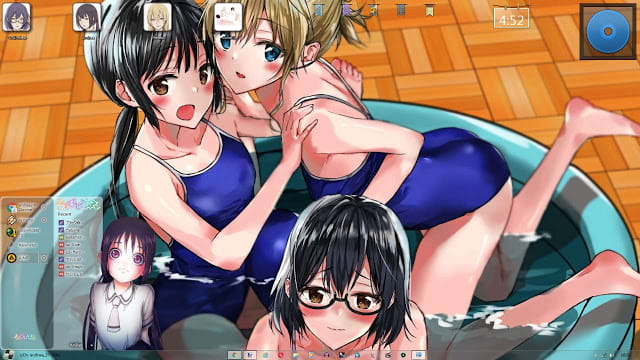 游戏三人娘,萌化电脑主题,Windows7