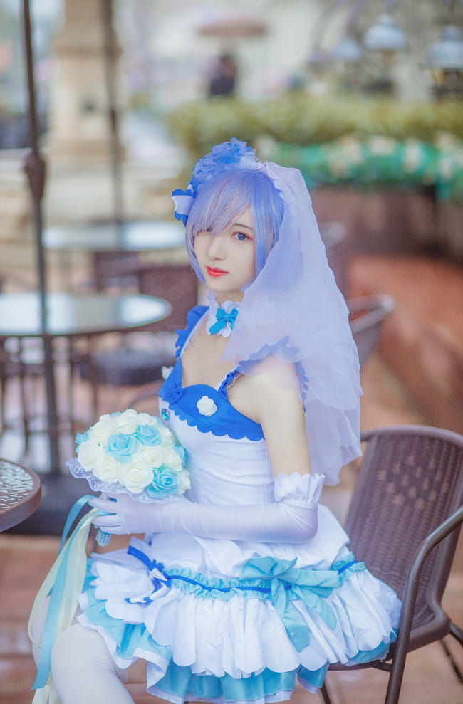 绝对领域,白丝,花嫁,蕾姆,cosplay