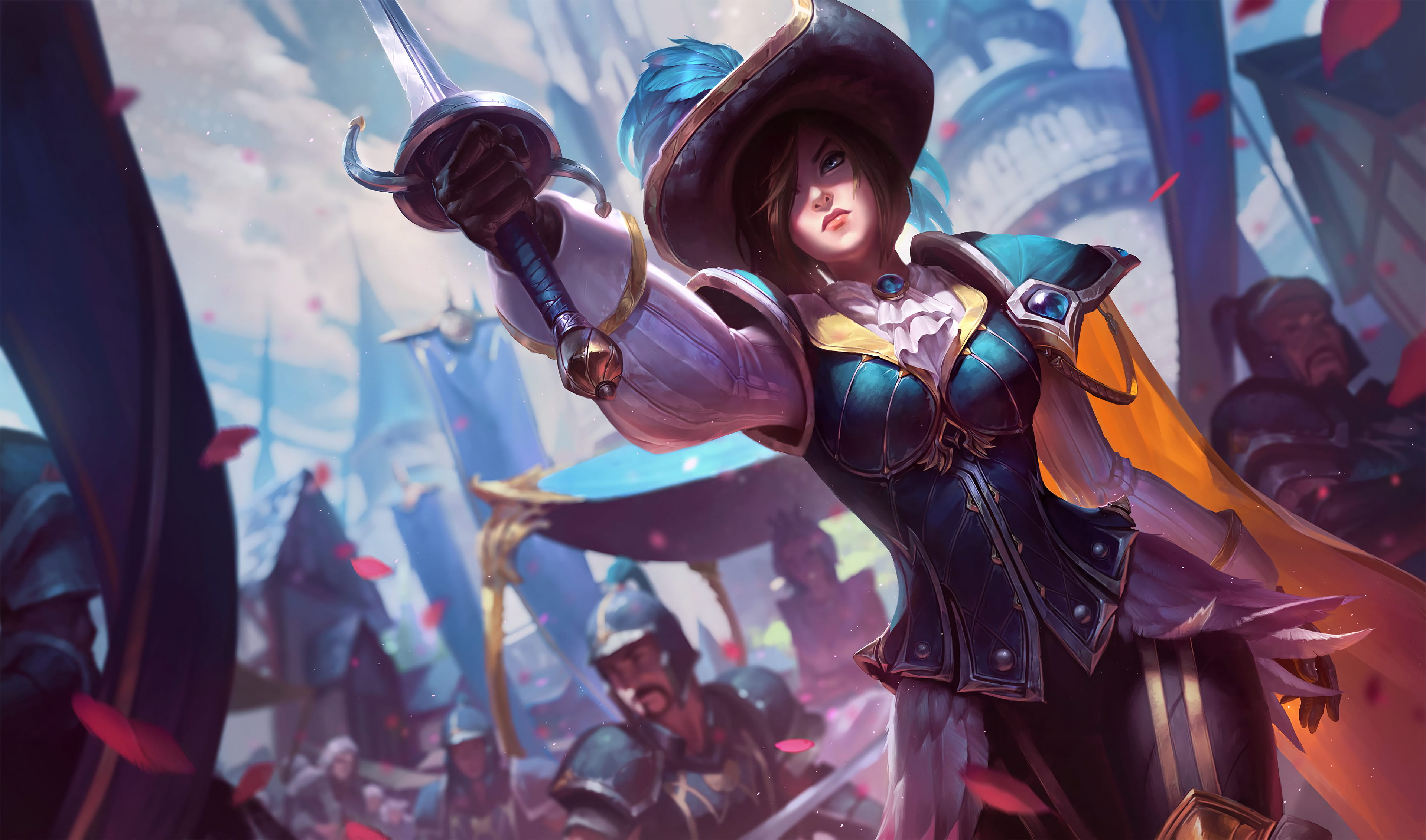 英雄联盟LOL无双剑姬菲奥娜皇家守卫皮肤高清无水印原画,电脑壁纸,lol壁纸