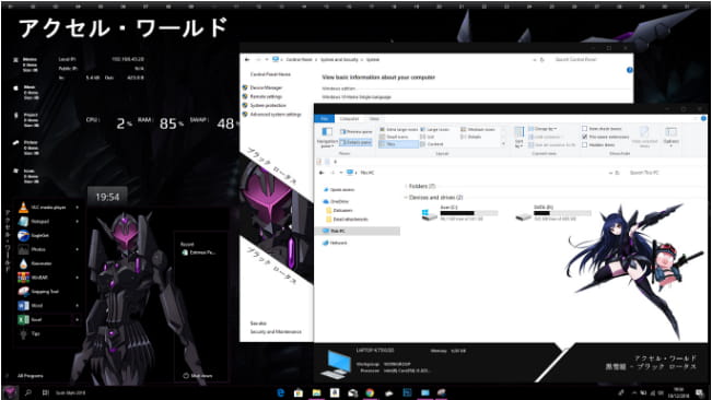 加速世界,黑雪姬,Windows10,电脑主题