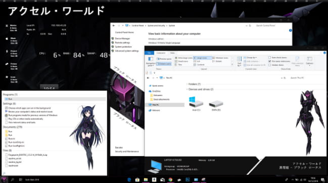 加速世界,黑雪姬,Windows10,电脑主题