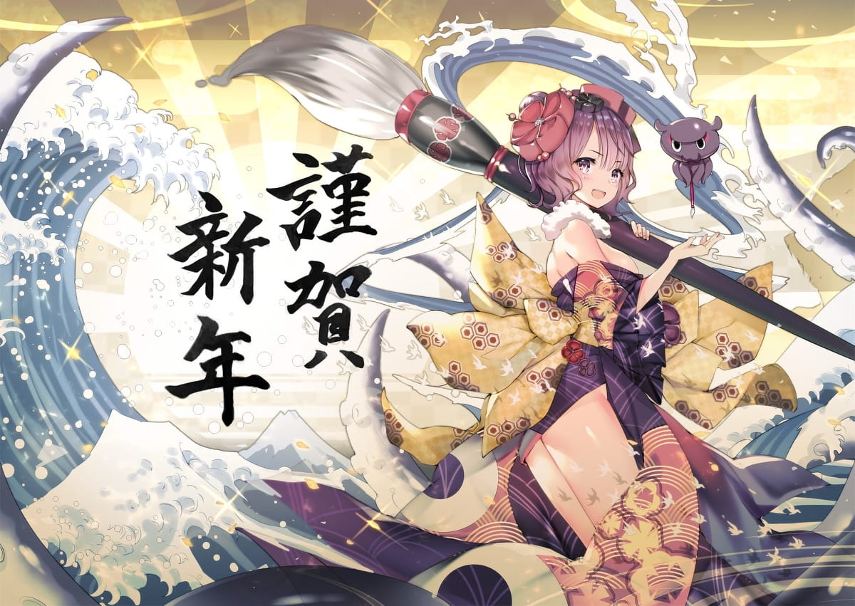 葛饰北斋,阿荣,萌图,FGO,电脑壁纸,二次元