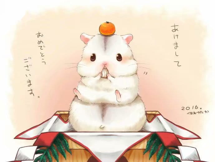 日本画师ゆたか，可爱仓鼠小日常，呆萌