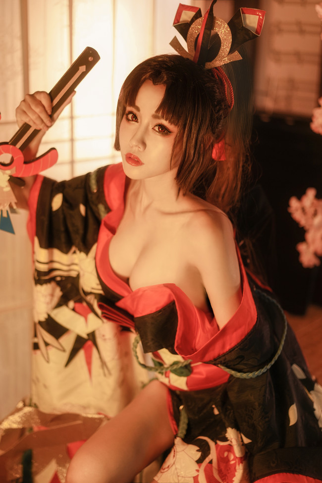 阴阳师,妖刀姬cos,桃昔