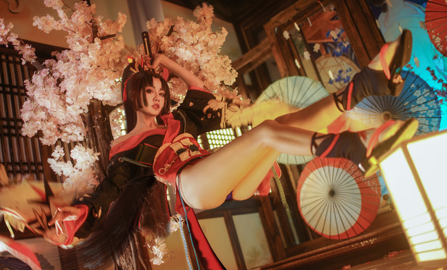 阴阳师,妖刀姬cos,桃昔