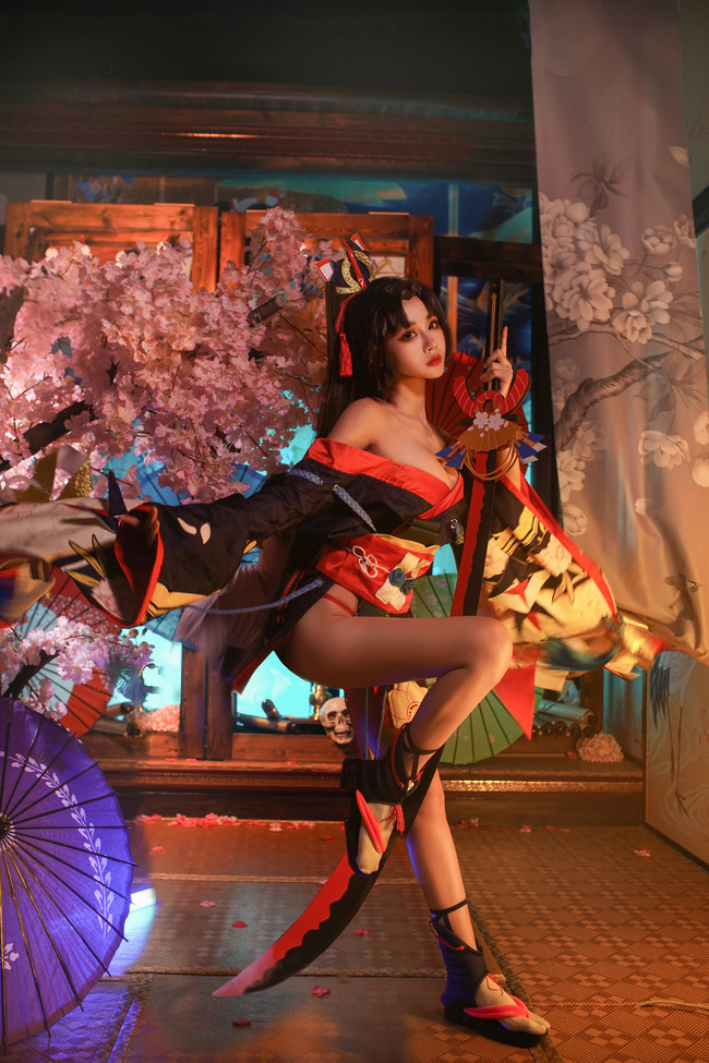 阴阳师,妖刀姬cos,桃昔