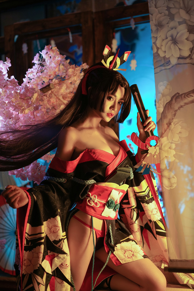 阴阳师,妖刀姬cos,桃昔