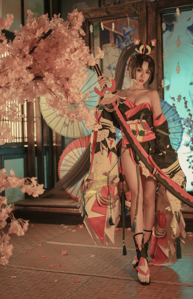阴阳师,妖刀姬cos,桃昔