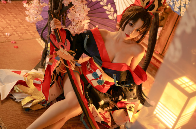 阴阳师,妖刀姬cos,桃昔