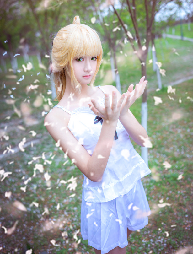 saber,cosplay,长腿,清纯,可爱