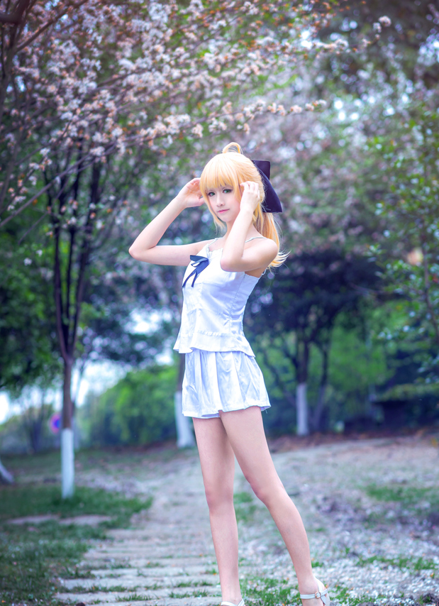 白衣,长腿,saber,fate,cosplay